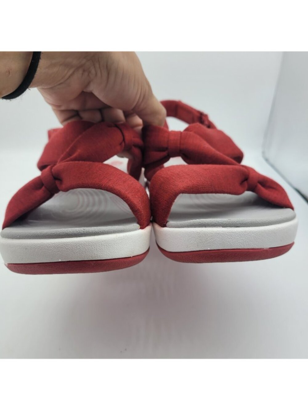 Clarks Cloud steppers Arla Primrose Slingback Comfort Sandals Red 9.5W Casual - Picture 7 of 8